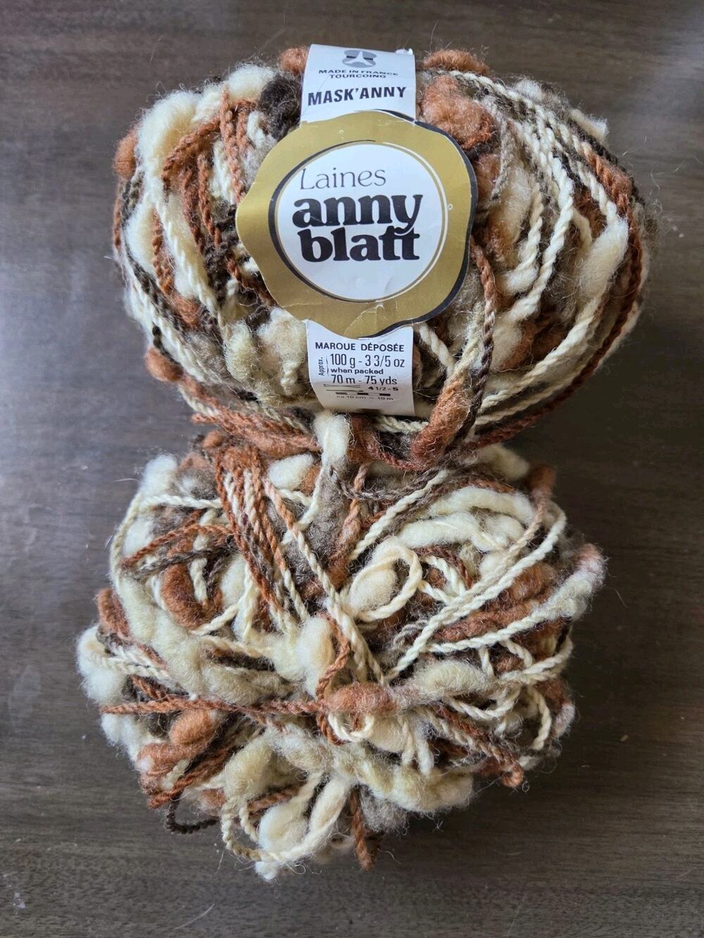 Vintage Anny Blatt Mask’Anny French Wool Art Yarn Lot Textured Novelty Knit